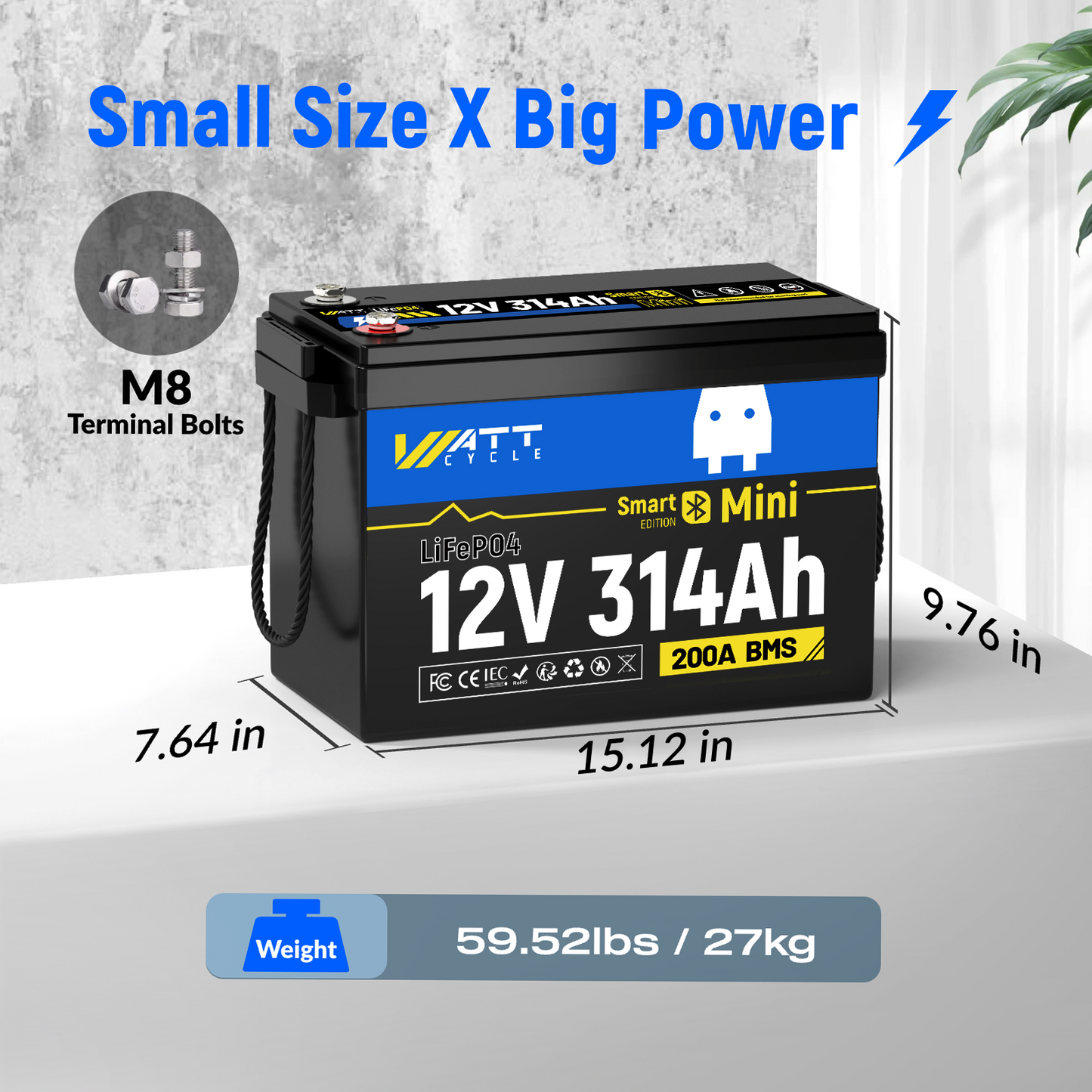 WattCycle NZ - 12V 314Ah MiniBT LiFePO4 Battery