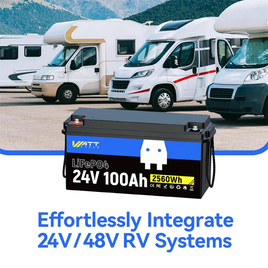 【Easter Sale: 10% OFF】WattCycle NZ - 24V 100Ah LiFePO4 Battery