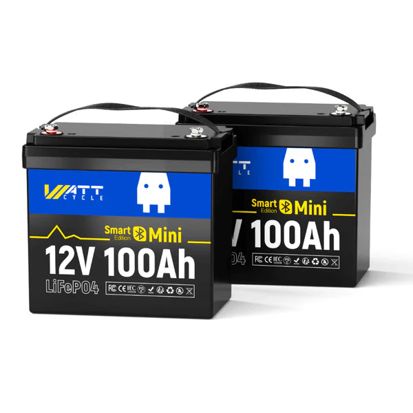 【Pre-Sale】【Easter Sale: 10% OFF】WattCycle NZ - 12V 100Ah Mini Bluetooth LiFePO4 Battery