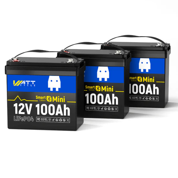 【Pre-Sale】【Easter Sale: 10% OFF】WattCycle NZ - 12V 100Ah Mini Bluetooth LiFePO4 Battery