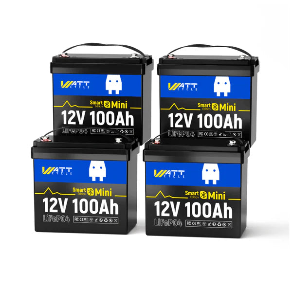 【Pre-Sale】【Easter Sale: 10% OFF】WattCycle NZ - 12V 100Ah Mini Bluetooth LiFePO4 Battery