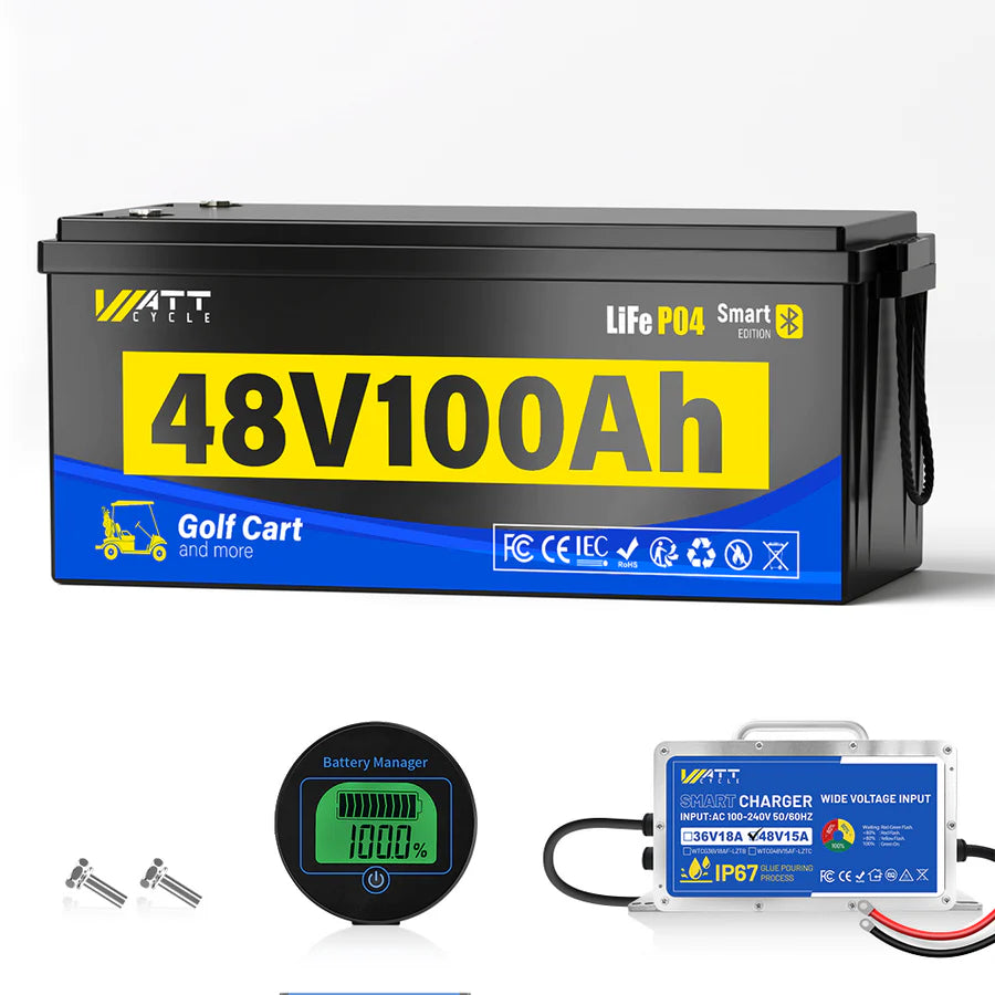 WattCycle NZ - 48V 100Ah Golf Cart Battery with Bluetooth