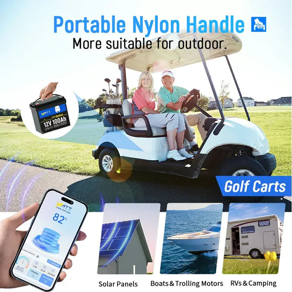 【Pre-Sale】【Easter Sale: 10% OFF】WattCycle NZ - 12V 100Ah Mini Bluetooth LiFePO4 Battery