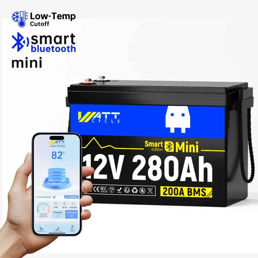 【Pre-Sale】WattCycle NZ - 12V 280Ah Mini LiFePO4 Battery with Bluetooth