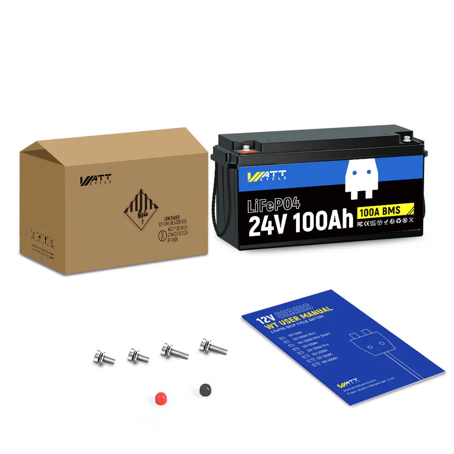 【Easter Sale: 10% OFF】WattCycle NZ - 24V 100Ah LiFePO4 Battery