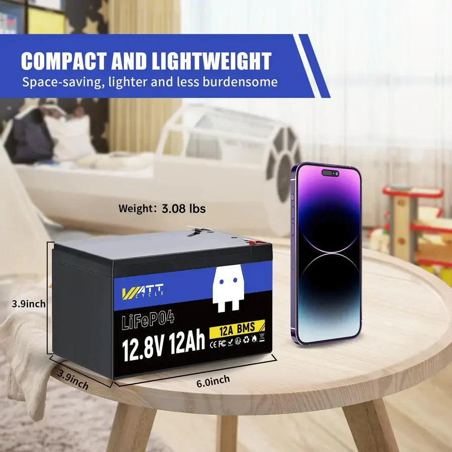 【Easter Sale: 10% OFF】WattCycle NZ - 12V 12Ah LiFePO4 Battery