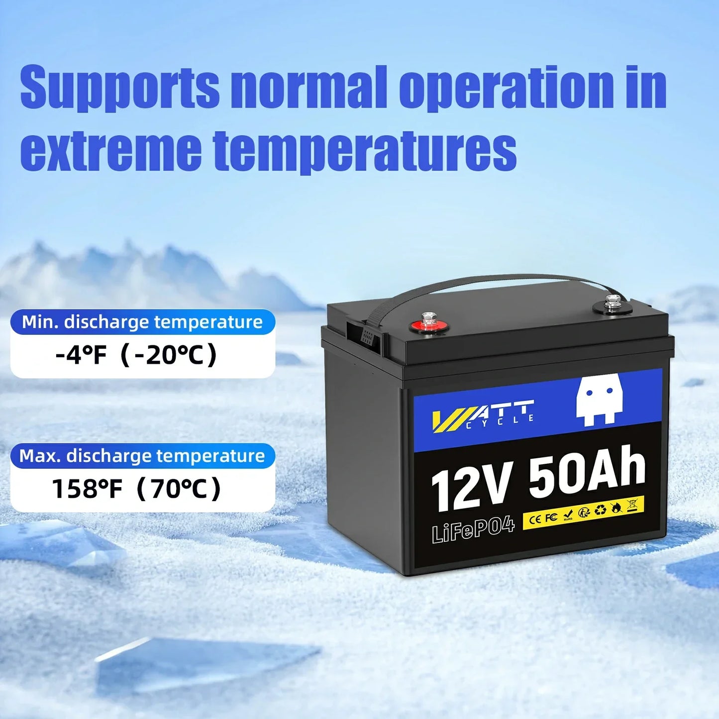 【PRE-SALE】WattCycle NZ - 12V 50Ah LiFePO4 Battery