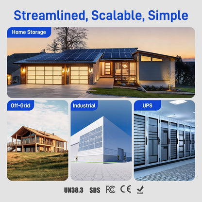 WattCycle V2 48V 100Ah LiFePO₄ Rack Battery – Active Balancing | LCD | Bluetooth | Smart Comms