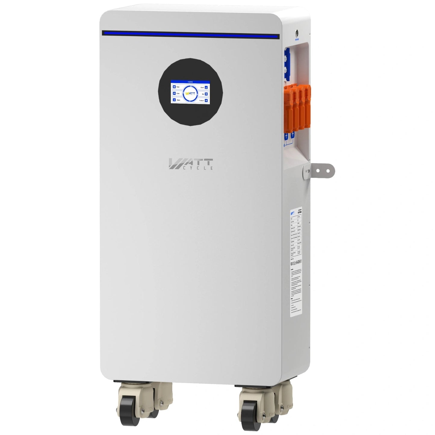 WattCycle 16kWh 48V 314Ah Wall-Mount Bluetooth LiFePO4 – Active Balancing & CAN/RS485 Communication