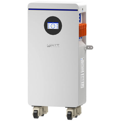 WattCycle 16kWh 48V 314Ah Wall-Mount Bluetooth LiFePO4 – Active Balancing & CAN/RS485 Communication