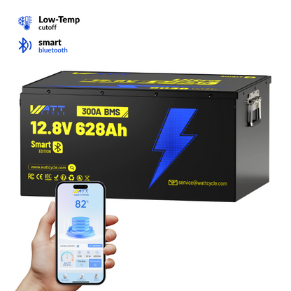 【BOX DAY SALES】WattCycle - 12V 628Ah Ultra LiFePO4 Battery with Bluetooth