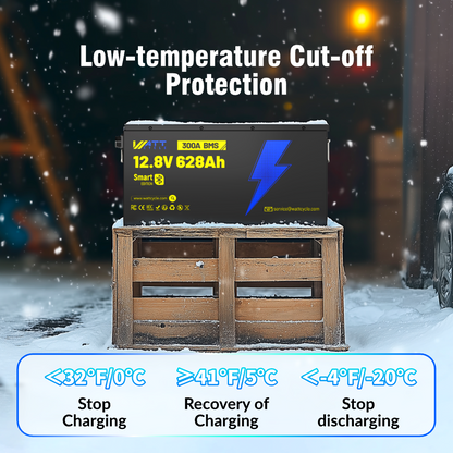 【BOX DAY SALES】WattCycle - 12V 628Ah Ultra LiFePO4 Battery with Bluetooth