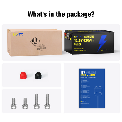 【BOX DAY SALES】WattCycle - 12V 628Ah Ultra LiFePO4 Battery with Bluetooth