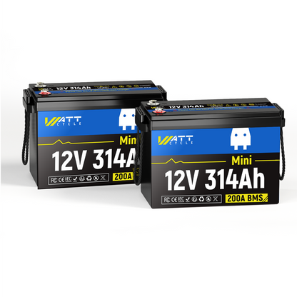 【BOX DAY SALES】WattCycle - 12V 314Ah Mini LiFePO4 Battery