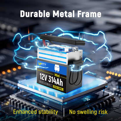 【BOX DAY SALES】WattCycle - 12V 314Ah Mini LiFePO4 Battery