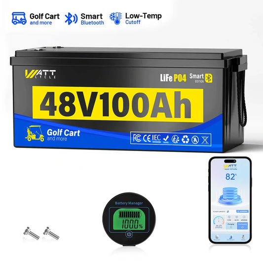 WattCycle AU - 48V 100Ah Golf Cart Battery with Bluetooth