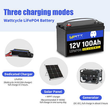 WattCycle NZ - 12V 100Ah Group 24 LiFePO4 Battery