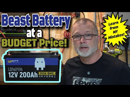 【PRE-SALE】WattCycle NZ - 12V 200Ah LiFePO4 Battery